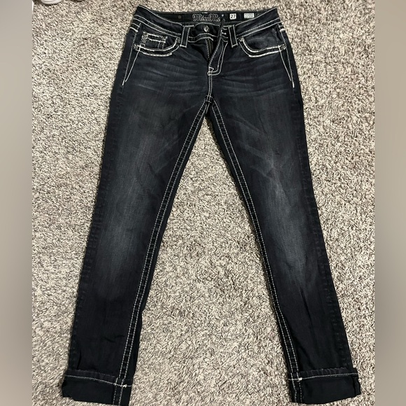 Black Skinny Vintage Size 28 Miss Me Jeans🖤 - Picture 3 of 6